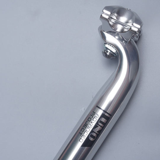 Uno Bicycle Seatpost Fixed Gear Road Mountain Bike Seat Tube Aluminum Alloy Seat Post Silver Straight End Rearward Offset