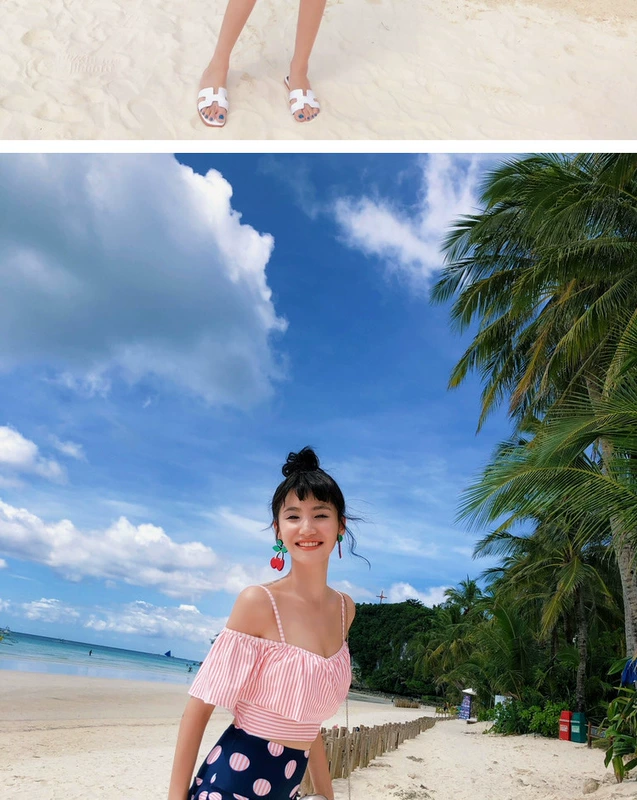 Đồ bơi nữ nước hoa nhỏ Hàn Quốc 2019 mới chia tay nữ sinh gợi cảm áo tắm nóng bỏng mùa xuân hồng - Bộ đồ bơi hai mảnh