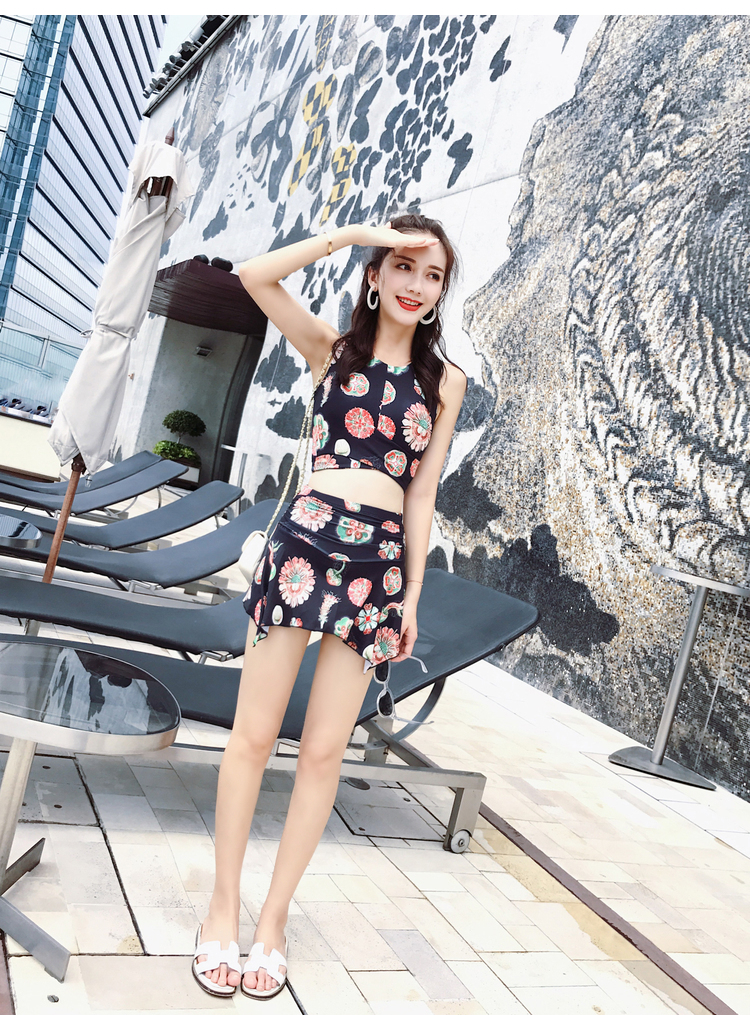 Áo tắm nữ thể thao hai mảnh tách đôi áo tắm thể thao là cô gái Hàn Quốc áo tắm mỏng bảo thủ - Bộ đồ bơi hai mảnh hình ảnh áo tắm 2 mảnh