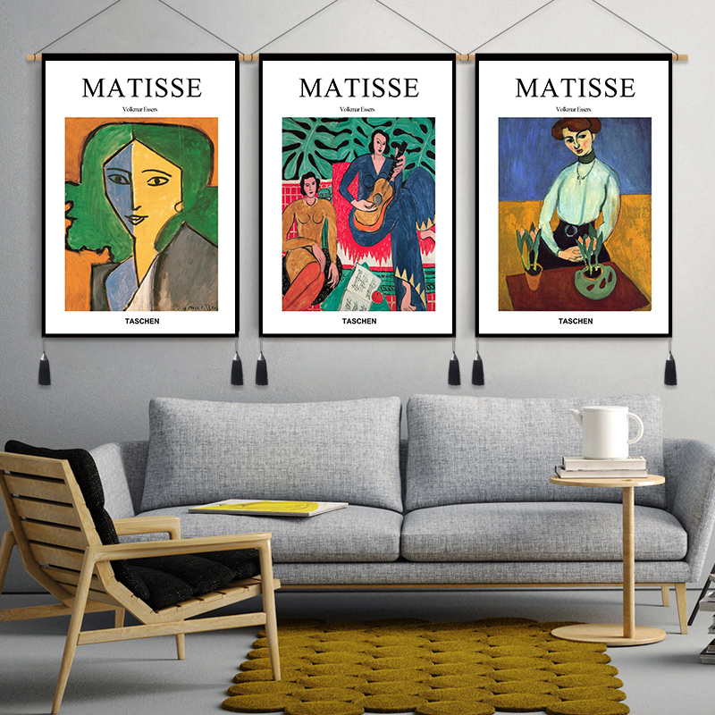 European Style Fabric Finishes Decoration Painting Wall Sofa Background Wall Living Room Minima Hung Painting Tapestry Nordic Oil Painting