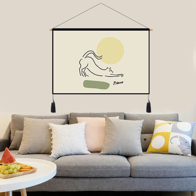 Brief line European-style background cloth headboard tapestry tapestry Cute Jane Joins Art Living Room Electric Meter Box Hanging