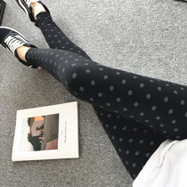 FAVAHM winter plus velvet thickened stretch small foot pants cartoon pattern printing warm bottom wearing trousers m