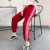 Sports pants woman loose bunches 90% small sub Harun bunches Casual Cotton short Subthree bars Summer thin