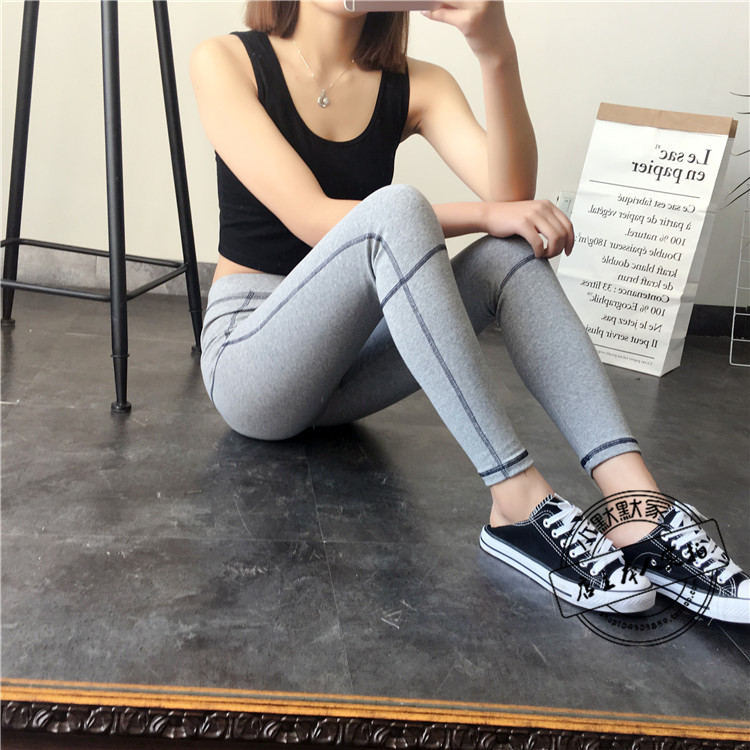 2018 mùa xuân và mùa hè yoga quần mỏng stretch dày bông chạy xà cạp phụ nữ mặc quần chân quần quần áo thời trang nữ