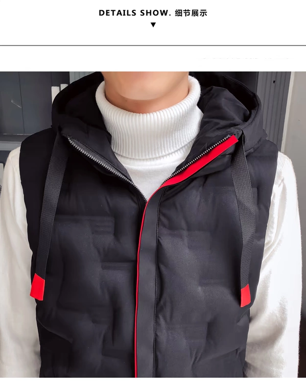 Áo vest nam cotton mùa thu đông dày áo vest nam giản dị xu hướng áo khoác vest đẹp trai
