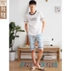 Bộ đồ ngủ nữ Nitya Summer Summer Cotton Dịch vụ tại nhà Live Stream độc quyền 3/10 từ 2pm seckill - Nam giới