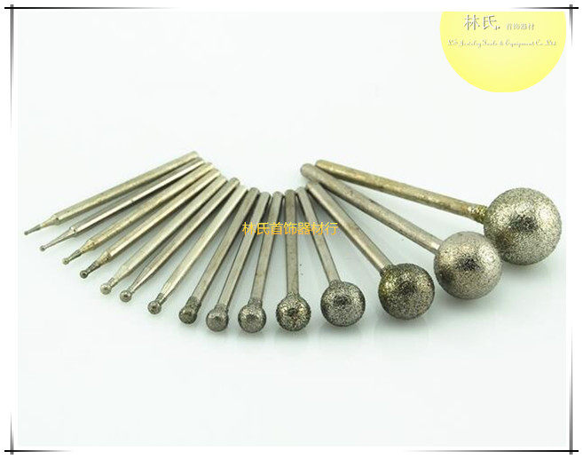 F needle spherical diamond sand needle jade sculpted stone grinding head round diamond wave needle jade adored and polished and polished