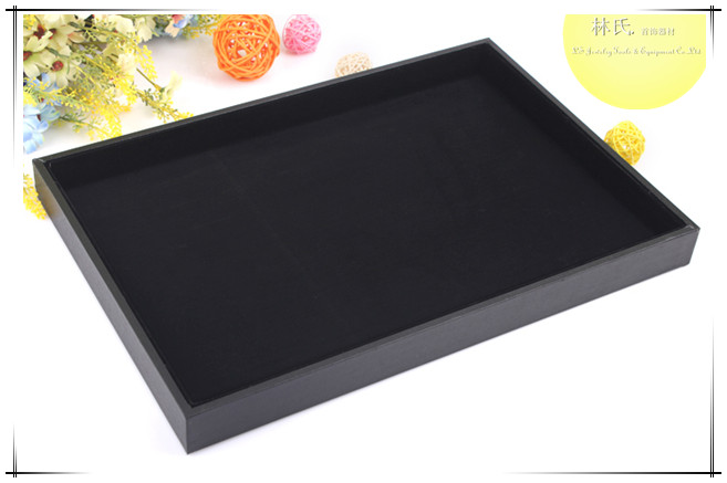 Diamond plate Flat display plate Black flannel jewelry tray Stall decoration Empty tray Look at the pallet Storage tray