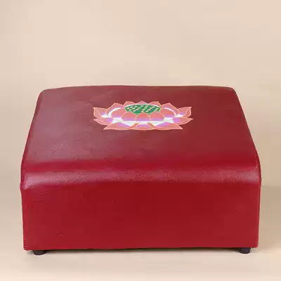 Leather square leather chair kneeling stool futon Temple supply