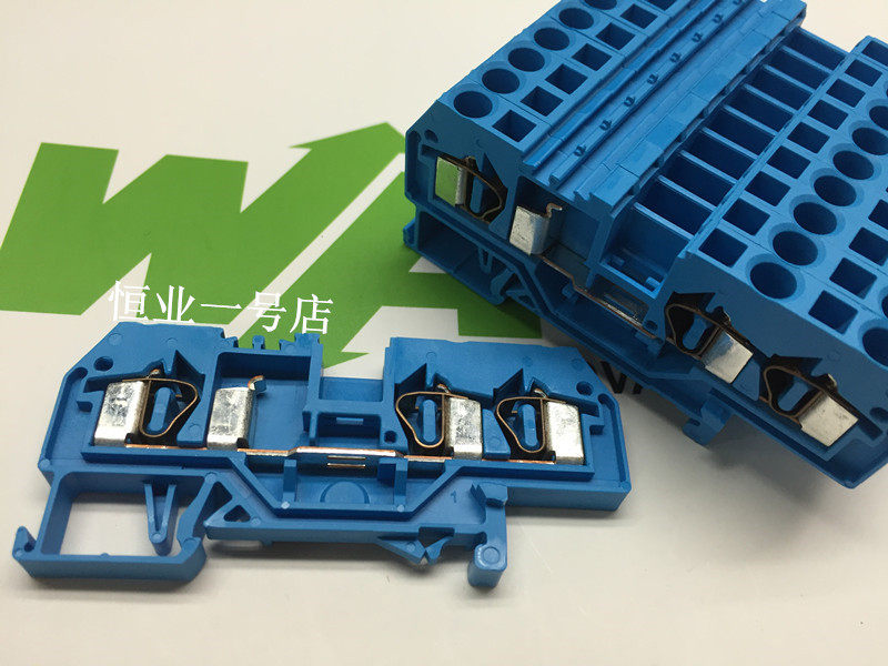 Germany Wanke WAGO 4 square three-wire blue terminal 281-684 original quality assurance