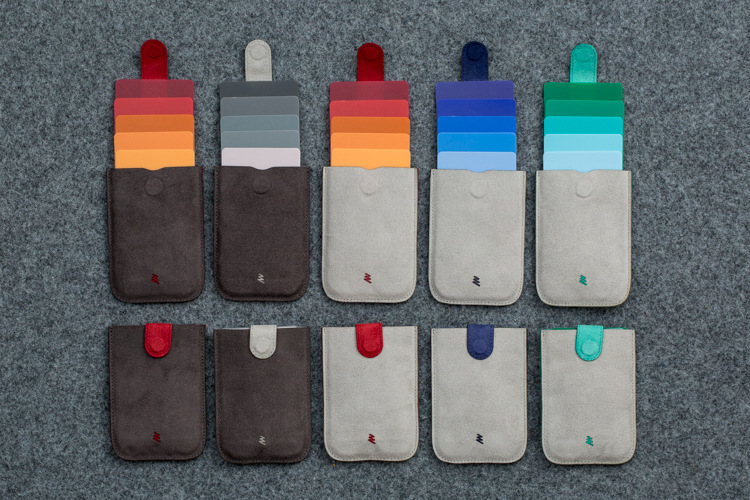 Gói thẻ DAX xếp tầng kéo Mini gradient hipster Ví siêu mỏng đa thẻ dành cho nam và nữ - Chủ thẻ ví đựng thẻ atm lv