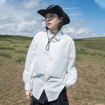 Jenny NASAs Department of Japanese Design Design Sensation Shirt Woman Spring Autumn small crowdsourced Long sleeves Jacket Jacket Loose retro blouse