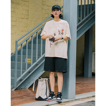 Jenny NASA frock shorts Womens summer ins loose wide leg pants High waist thin five-point casual pants tide