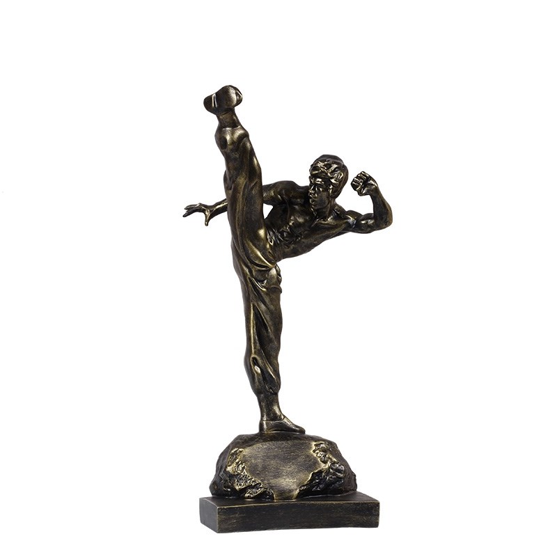 Bruce Lee Character Sculpture Model Office Bedroom Room Desk Swing Piece Creative Home Adornment Gift
