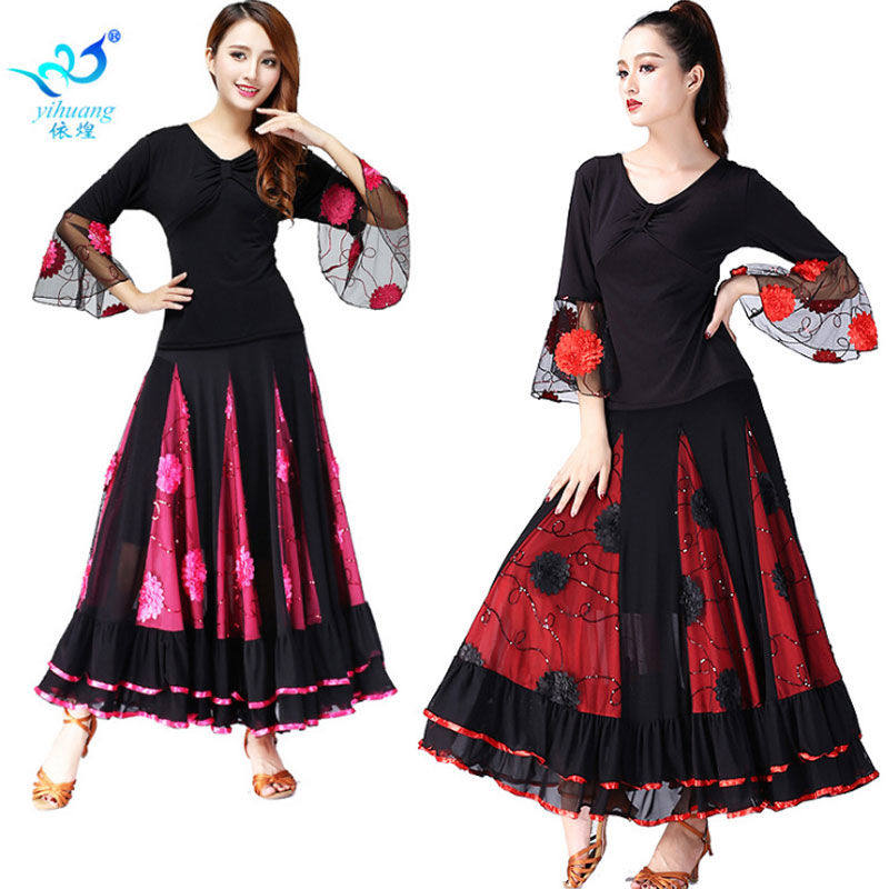 Modern dance dress, new skirt, national standard dance waltz competition, social dance, big dress suit