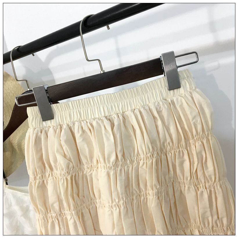 Văn học eo cao xếp li váy cổ điển chic chic váy cổ tích 2019 xuân phong cách mới - Váy váy đuôi cá ngắn