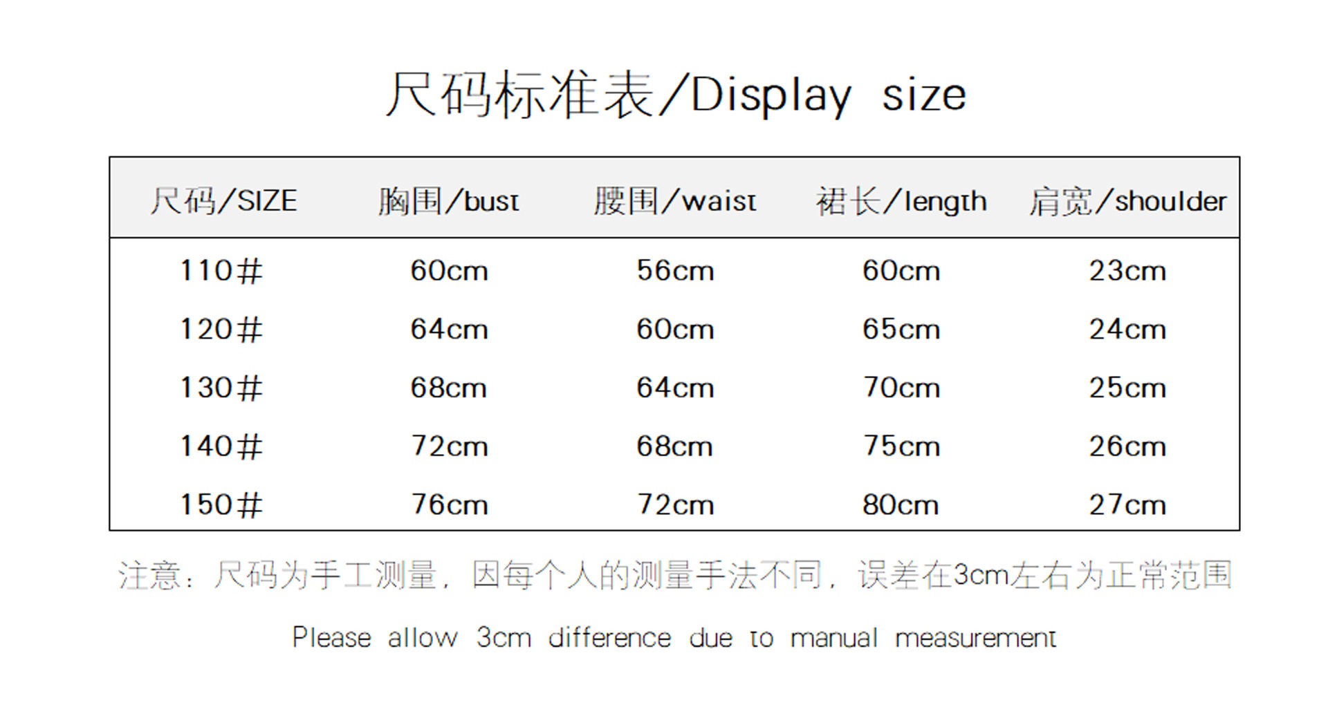 Размер стандартной таблицы