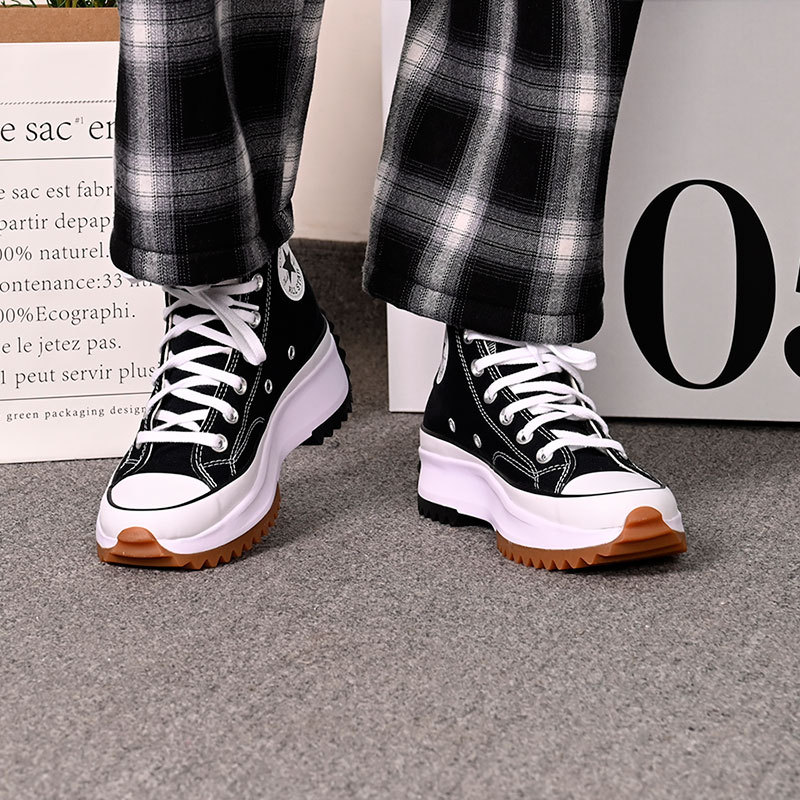 Converse Run Star Hike Meteor Thick-Soled Casual Sports Shoes for Men and Women Canvas Shoes 166800C