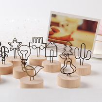 Log photo clip Wooden small clip Mini photo creative diy note clip