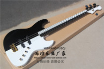 flyoung JAZZ BASS 4-string electric bass black and white four-string electric bass gold bridge