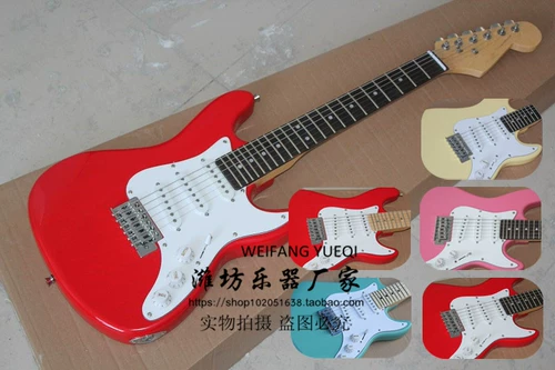 Детская маленькая гитара, белая наклейка, 36 дюймов