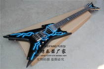 flyoung DEAN special-shaped eight-string poly-string electric bass lightning black 8-string electric bass fingerboard blade inlay