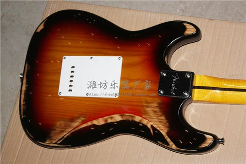 Электрогитара Flyoung STST состаренная, корпус из массива ясеня, цвет заката, накладка грифа из черного дерева с ладами