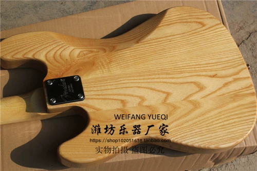 Четырехструнная электрическая бас-гитара Flyoung Precision, цвет ясеня, верхняя и нижняя защита корпуса