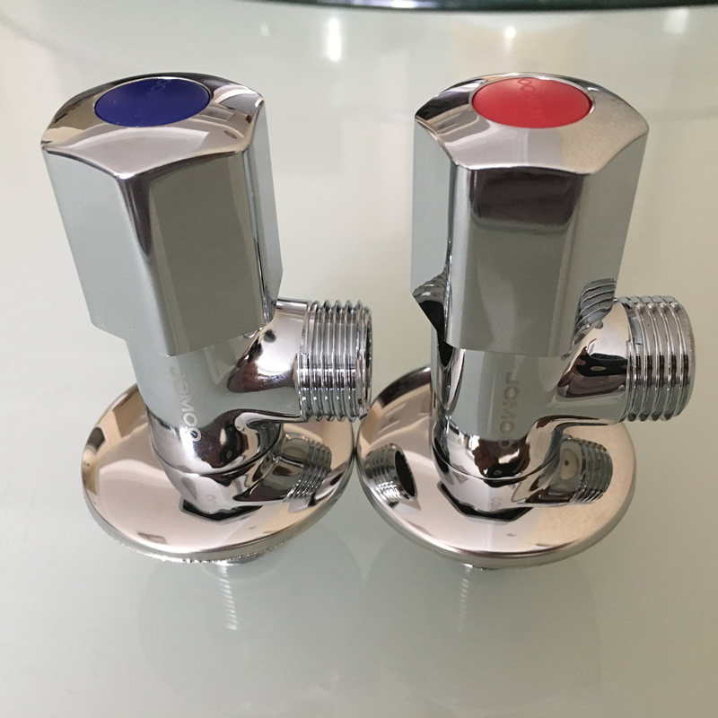 Jiumu angle valve All copper lengthened thickened cold water heater toilet triangle valve water stop valve switch Household 74055