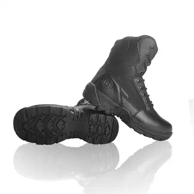 Junlock D14099 anti-thorn combat boots Special tactical boots leather flight boots zipper shock absorption marine boots men