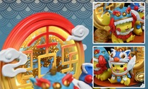 XXCY cake studio New Year Pikachu-lion dance (optional wall lamp) spot