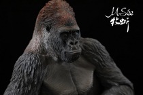 MYCY pastoral studio silver back gorilla scene statue finished cut
