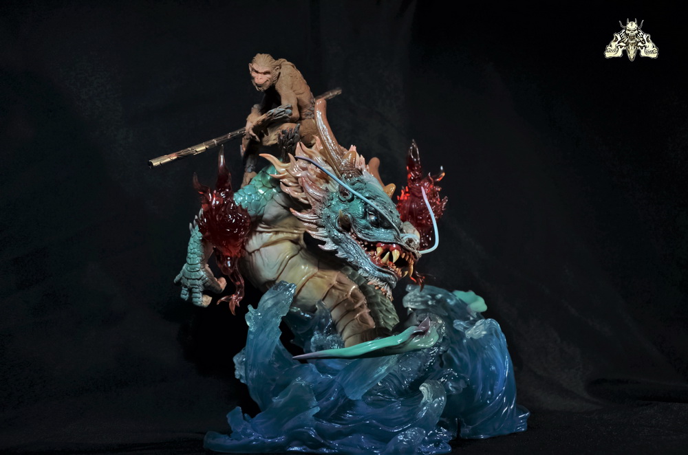 (Sold out display)Gao Yanzhe Lychee Light (Qinglong)statue painting finished Chinese style myth