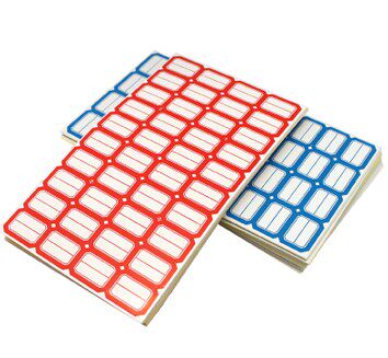 Self - adhesive label label label red frame blue frame sticker sticker mark