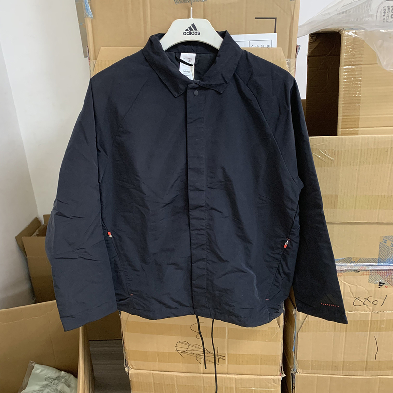 Adidas Adidas Logo Printed Men's Basketball Coach Jacket Windproof Woven Jacket Iw5641