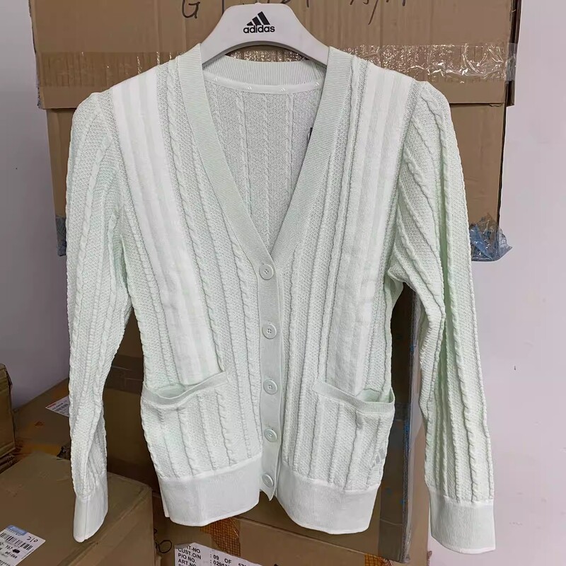 Adidas/Adidas Genuine Women's Golf Knitted Sports Cardigan Sweater In6622 Adidas/Adidas Genuine Women's Golf Knitted Sports Cardigan Sweater In6622