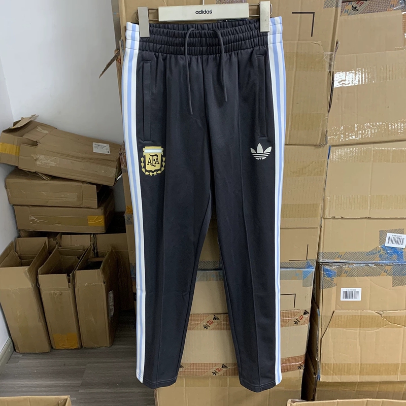 Adidas Trefoil Argentina Men's Knitted Straight-Leg Casual Sports Tapered Pants Iu2157