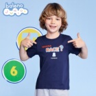 班尼路童装2021春夏新款男童短袖t恤托马斯印花中大童纯棉上衣