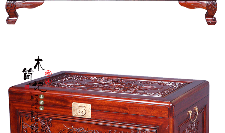 Kết hôn cưới màu đỏ hộp gỗ thư pháp và hộp sơn lưu trữ gỗ rắn tủ quần áo lớn tủ quần áo loại bàn cà phê hộp chính thức K017 dài dày - Cái hộp thùng gỗ sồi nhập khẩu