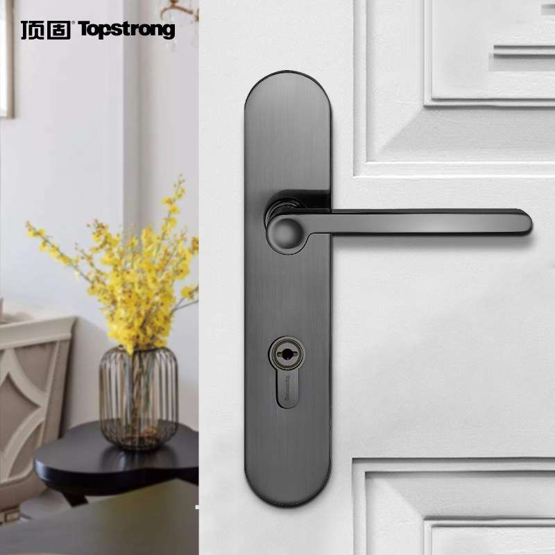 Top solid door lock indoor bedroom door lock element series powder room solid wood door handle mute lock home