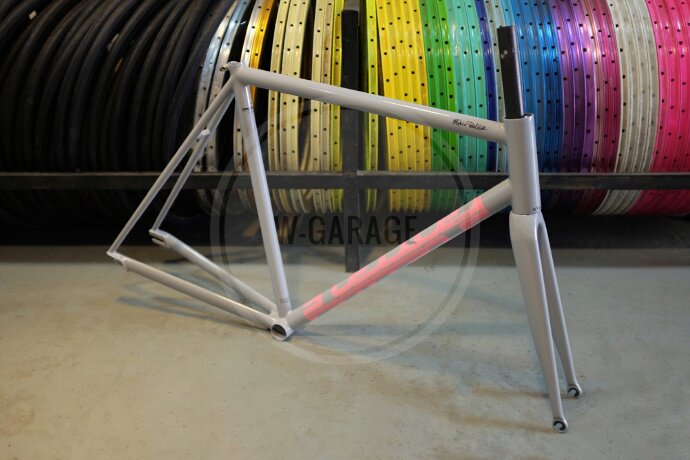 stelbel ortica frame on the ground dead fly single - speed bike steel frame carbon fork