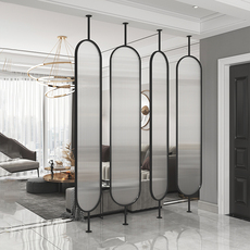 ширма 北欧长虹玻璃屏风不锈钢遮挡客厅轻奢玄关入户铁艺隔断墙简约现代 OTHER