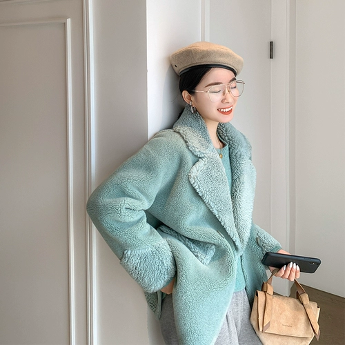 Nanastore Cardiac Sheep Scissor Coat Женский мех из баранины -в одном 2021 году новая бараторная меховая трава Внешняя женщина
