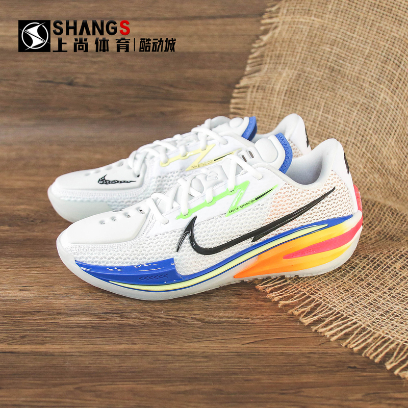 Exclusive to Shangshang Nike Air Zoom Gt Cut 1 White and Blue Comfortable Basketball Shoes Dx4112-114