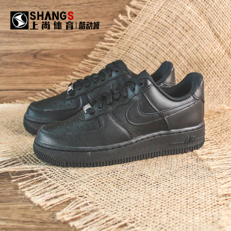 Shangshang Jj Nike Air Force 1Af1 Black Warrior All-Black Low-Top Sneakers Dd8959-001
