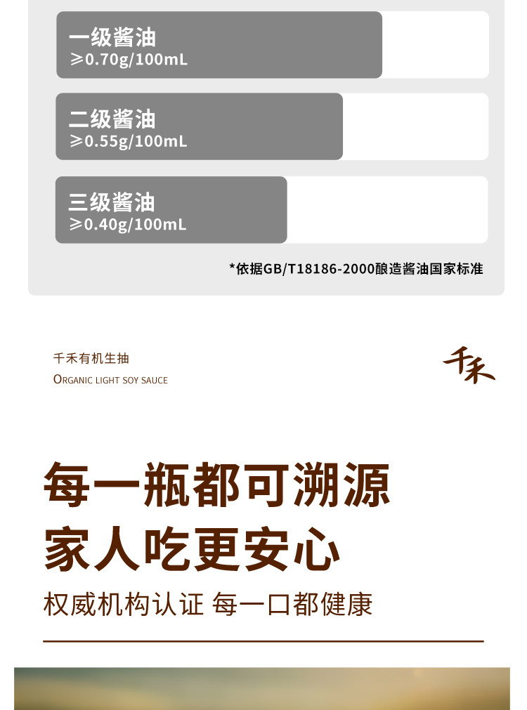 安享好物 安享A级生抽-千禾有机 特级生抽 国标 