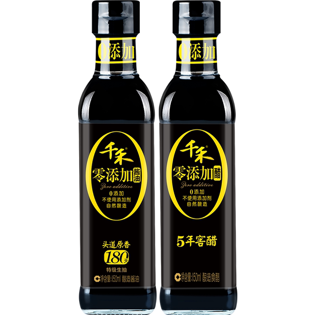 千禾 零添加特级生抽 酱油 150ml +5年窖醋 150ml 图1