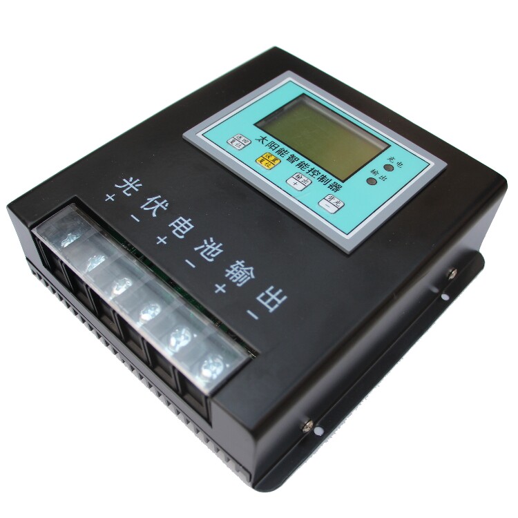 Solar controller 60A24V 48V LCD display voltage current parameters adjustable iron shell aluminum fan cooling