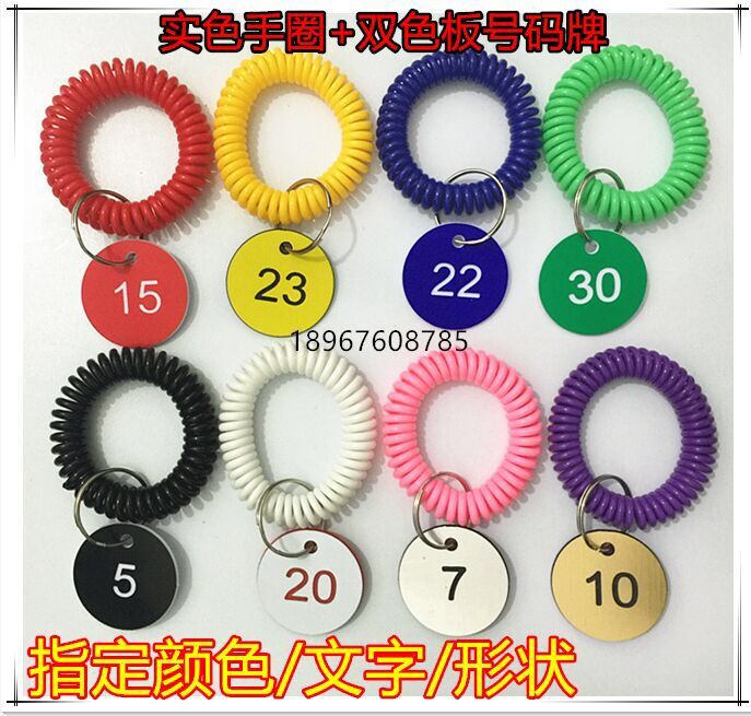 Number number card digital sweat steam bath and rub back hand key store brand bath spicy number spring bracelet