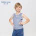 Quần áo mùa hè New Boy không tay Vest Với ​​Big Boy Vòng cổ Gabire trẻ em sọc không tay T-shirt. 